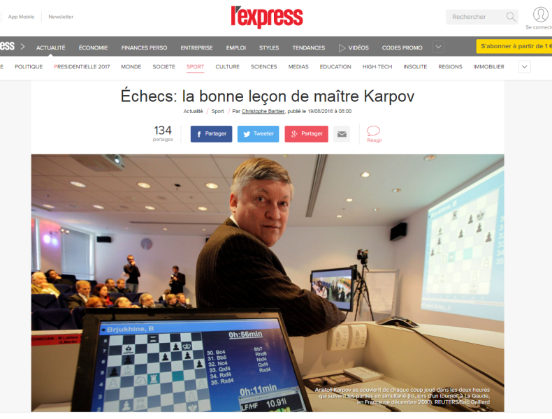 Charles Alazet Anatoly KARPOV express